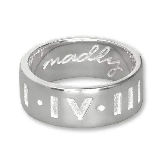 Love Ring 143 Wide Band Silver 7