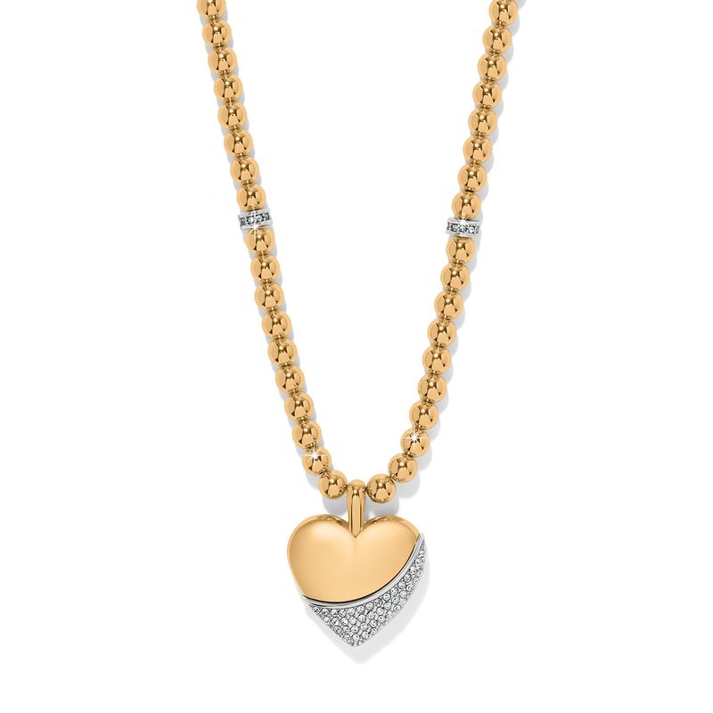 Meridian Petitie Wave Heart Gold Necklace