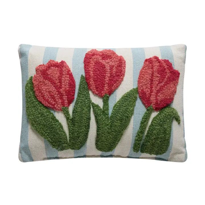 Stripe Tulip Pillow 8x12"
