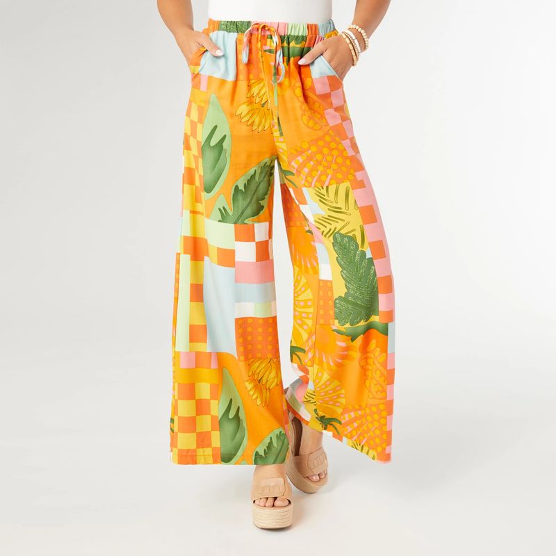 Torenia Printed Flowy Wide Leg Pant