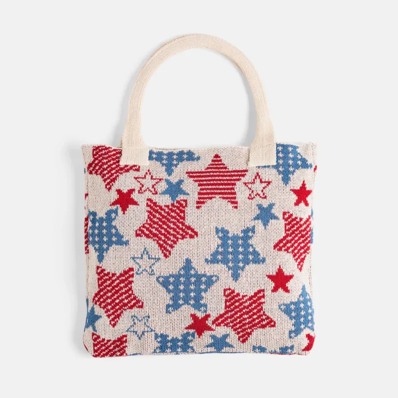 Stars Knitted Tote