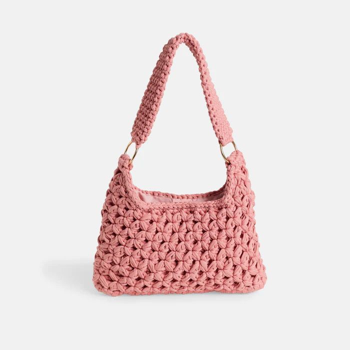 Brynley Crochet Mini Tote - Rose