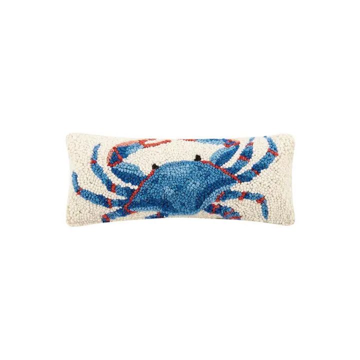 Blue Crab Hook Pillow 12x5