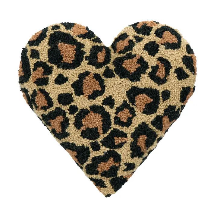 Leopard Heart Shaped Pillow