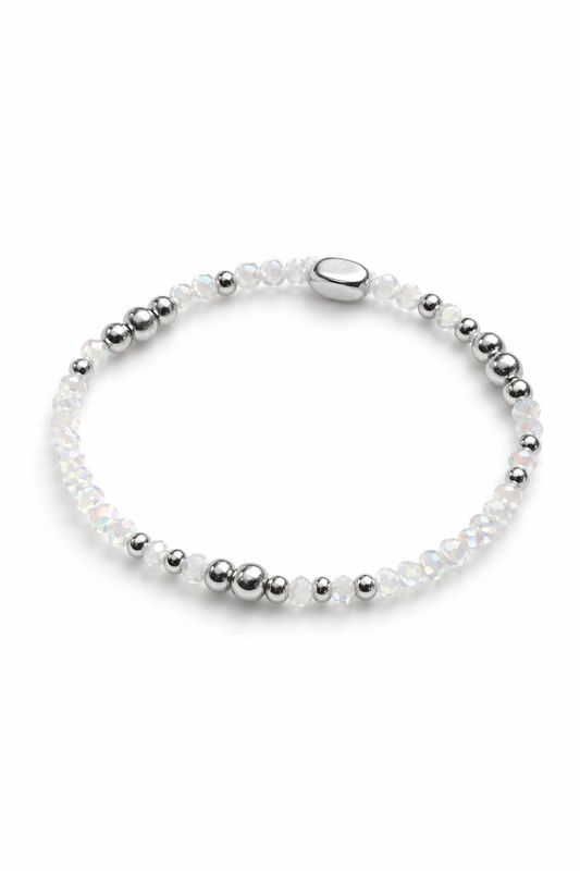 Coastal Crystals Amalfi-White Cap Silver