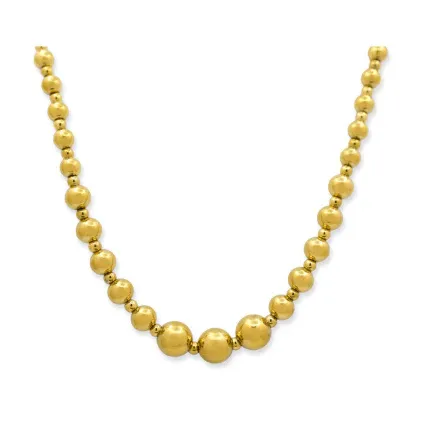 Eveyday Chain Necklace-Graduated Bubble Gold
