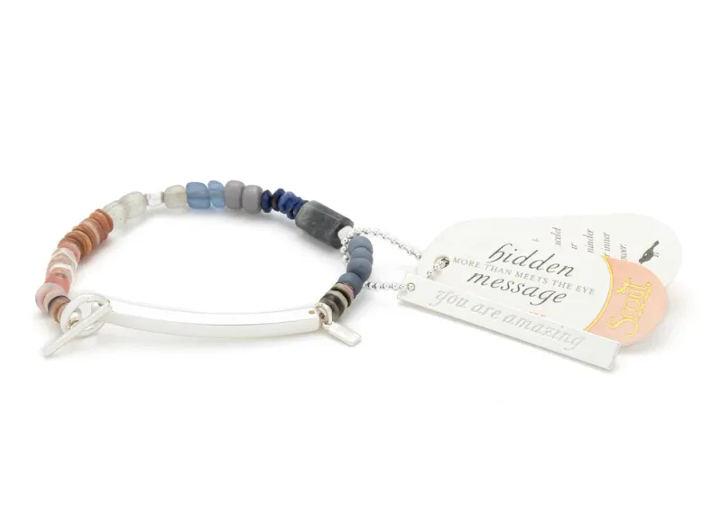 Hidden message bracelet - Amazing/Labradorite/Silver