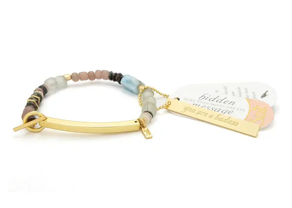 Hidden Message Bracelet - Badass/Lamimar/Gold