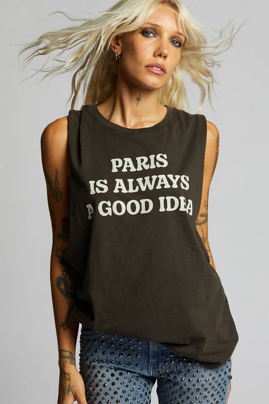 Paris Muscle Tank Top