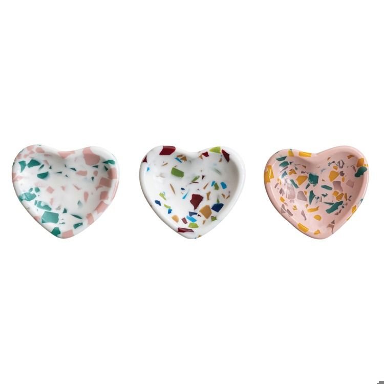 Heart Shaped Resin Dish - Assorted