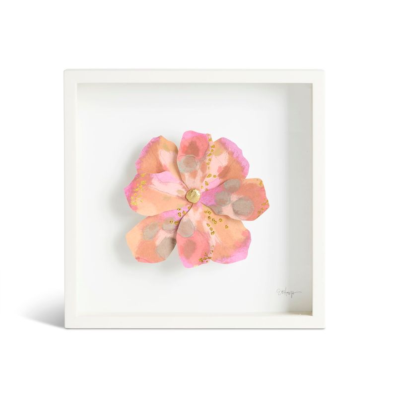 Pink &amp; Orange Flower Wall Art