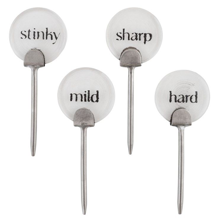 Glass &amp; Metal Cheese Markers