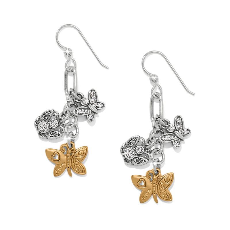 Forever Butterfly Charm French Wire Earrings