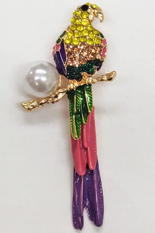 Parrot of the Pearl Branch Pin