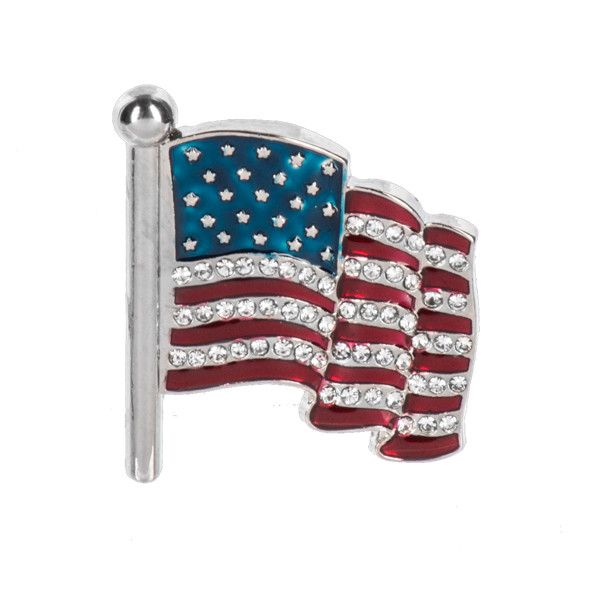 God Bless America Pin - Rhinestones