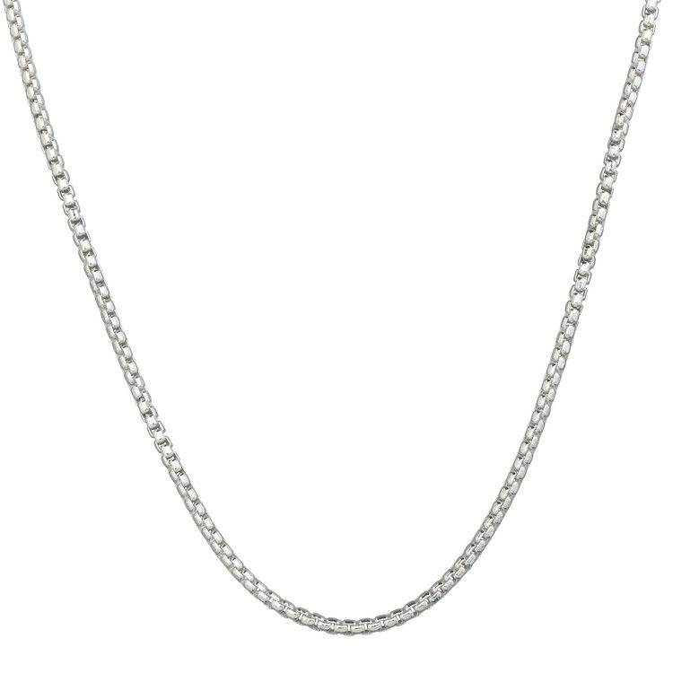 Rounded Box Chain Silver 2.0mm