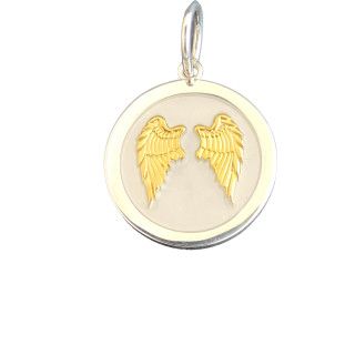 Angel Wings Heart Gold, Color: Alpine White, Size: 15mm