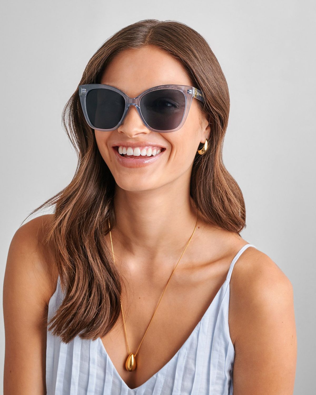Mykonos Sunglasses Blue Transparent
