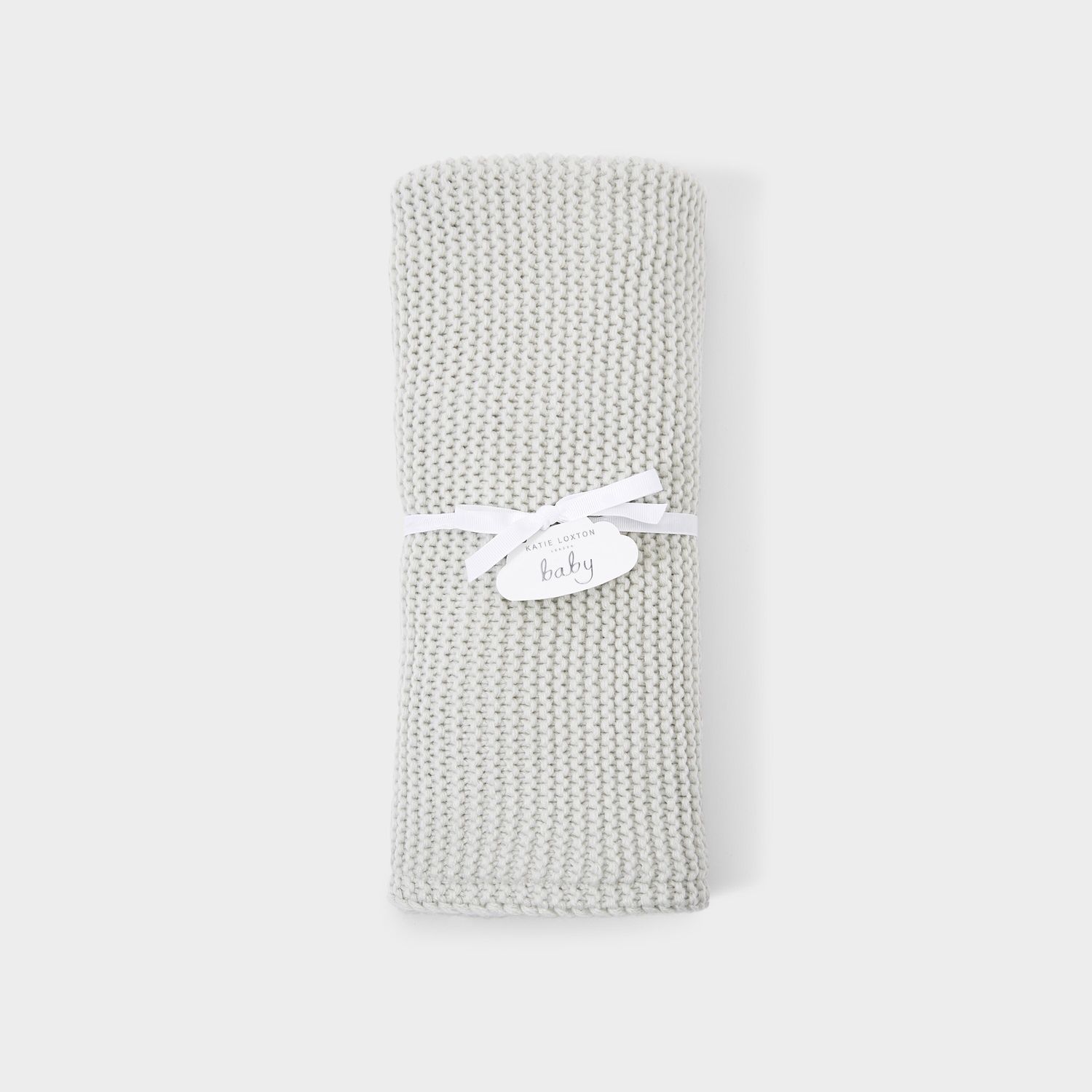 Baby Blanket Gray Cotton Knitted 27 9/16" x 19 11/16"