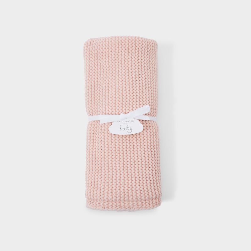 Knitted Baby Blanket Pink