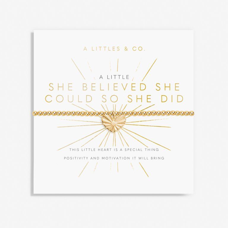 A Little She Believed She Could Bracelet Gold