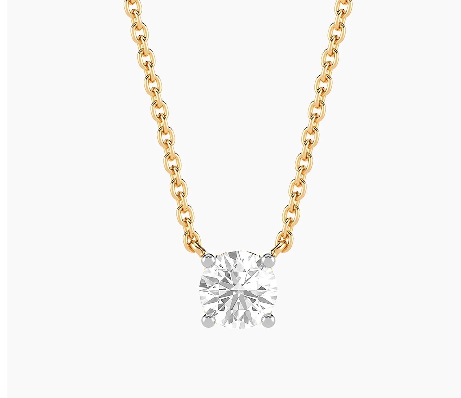 Lab-Grown 0.50 Ct Round Diamond Necklace