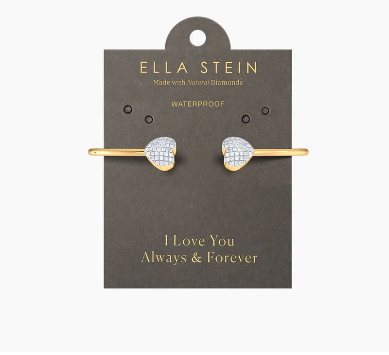 Waterproof Twin Hearts Cuff Bracelet