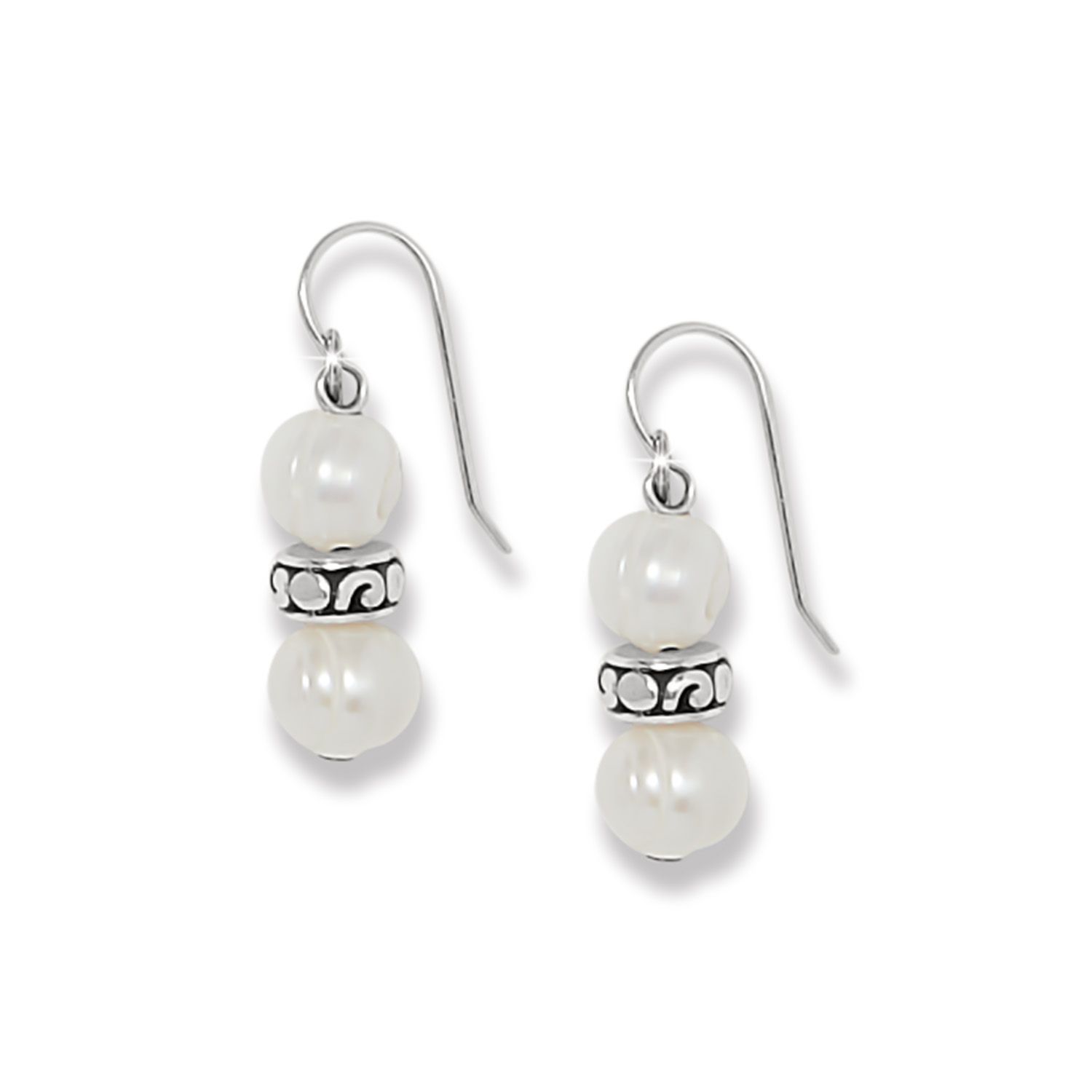 Contempo Heart Pearl Earrings