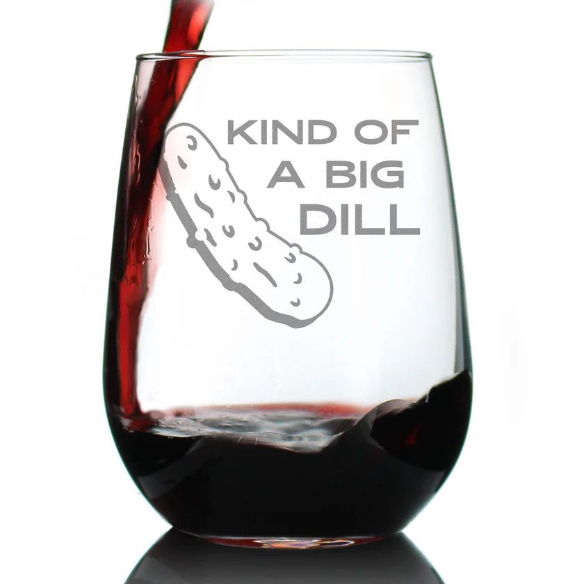 Stemless Wine Glass Big Dill
