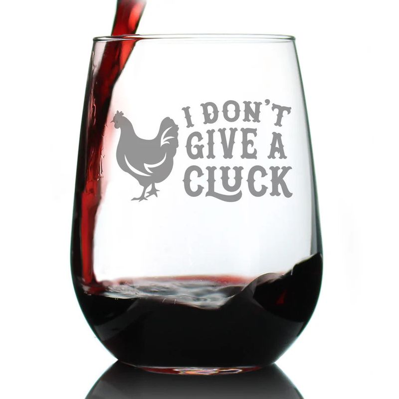 Stemless Wine Glass Don't Give A Cluck