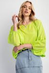 Neon Lime Flowy Top