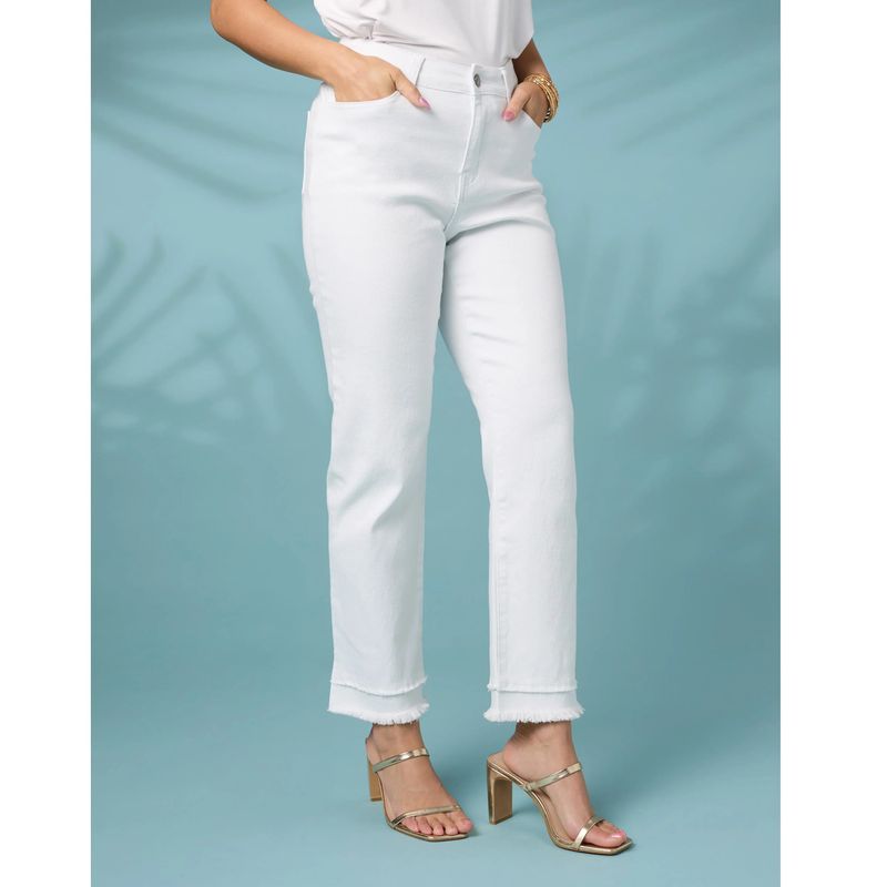 Mary Straight Ankle with Double Fringe Pant
