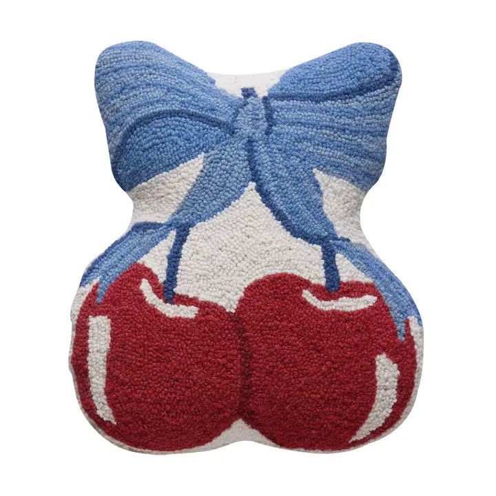 Cherries Hook Pillow 14x16"