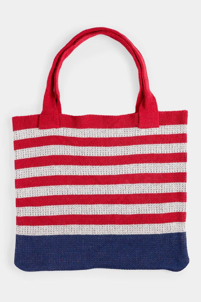 America Striped Shopper Tote