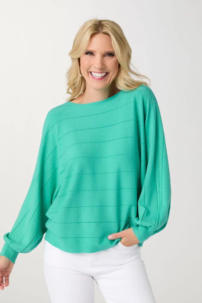 Lightweight Heavenly-Luxe Dolman Sweater - 2 colors, Color: Bright Turquoise, Size: XS