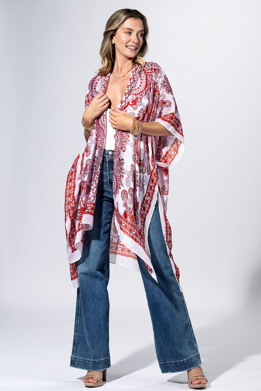 Carnelian Paisley Kimono