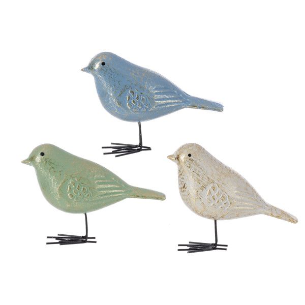 Bird With Wirework Feet - 3 colors