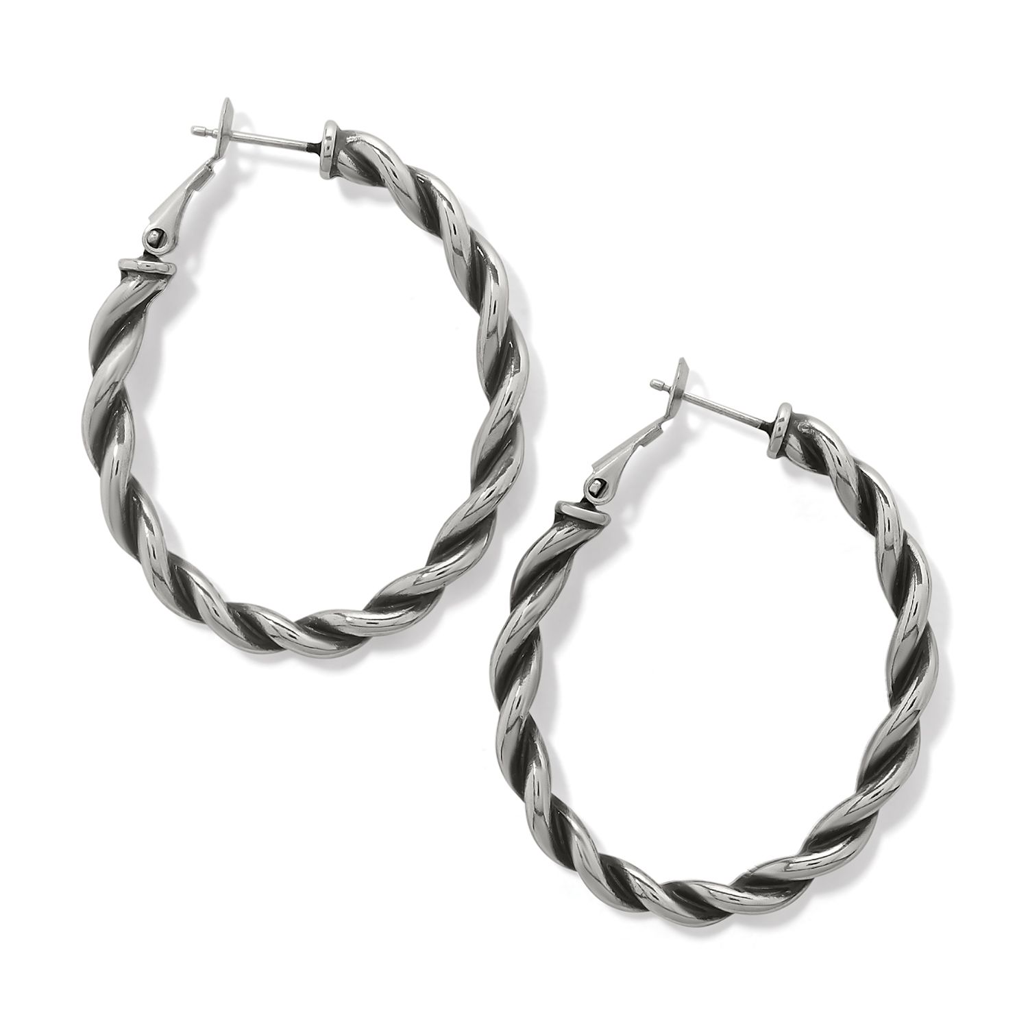 Interlok Twist Oval Hoop Earrings