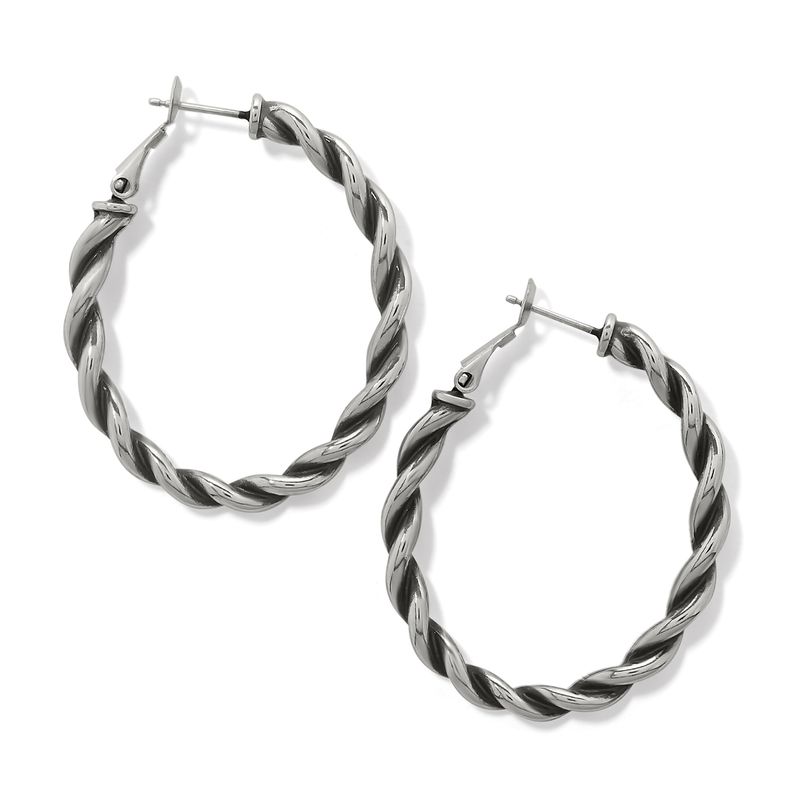 Interlok Twist Oval Hoop Earrings