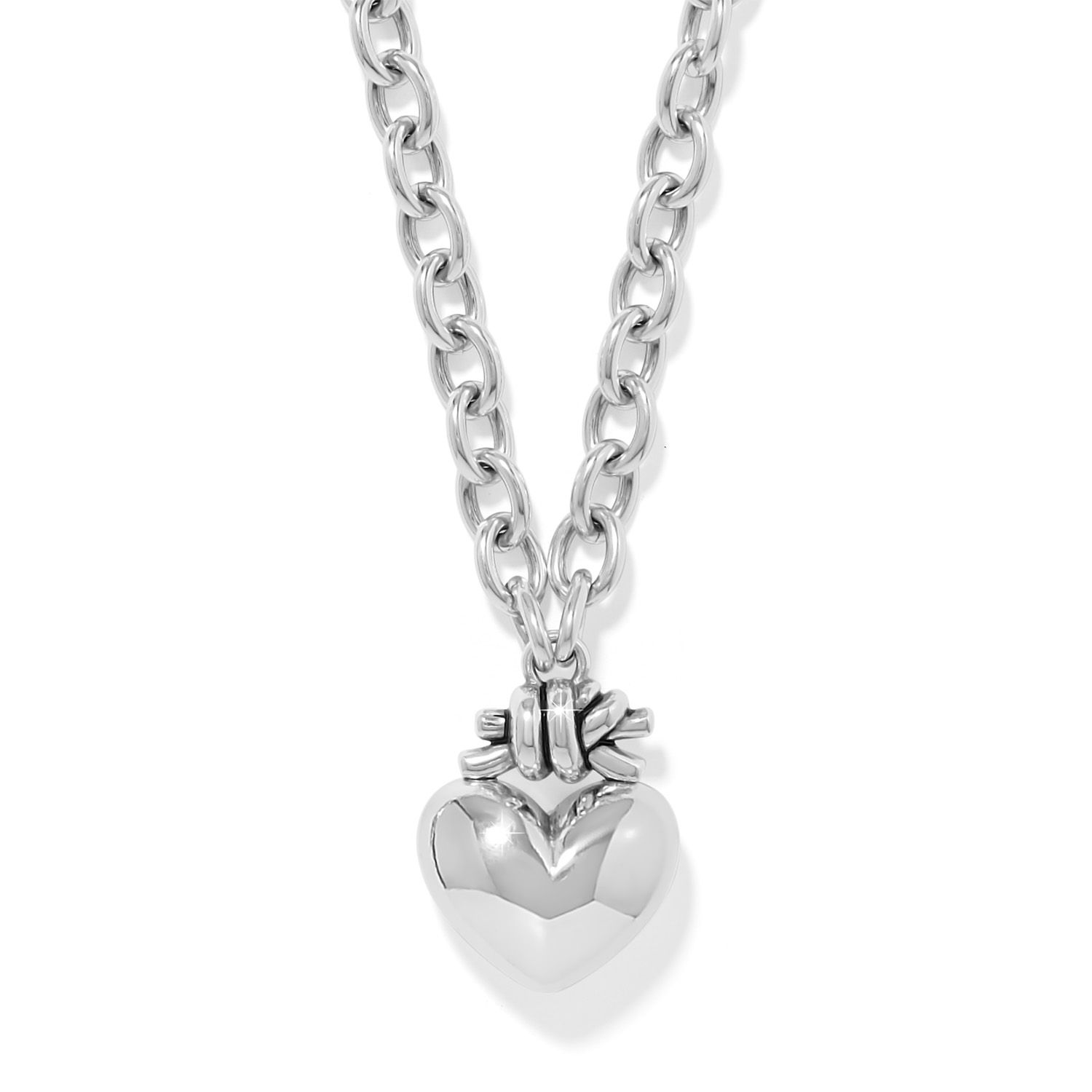 Interlok Love Knot Large Heart Necklace