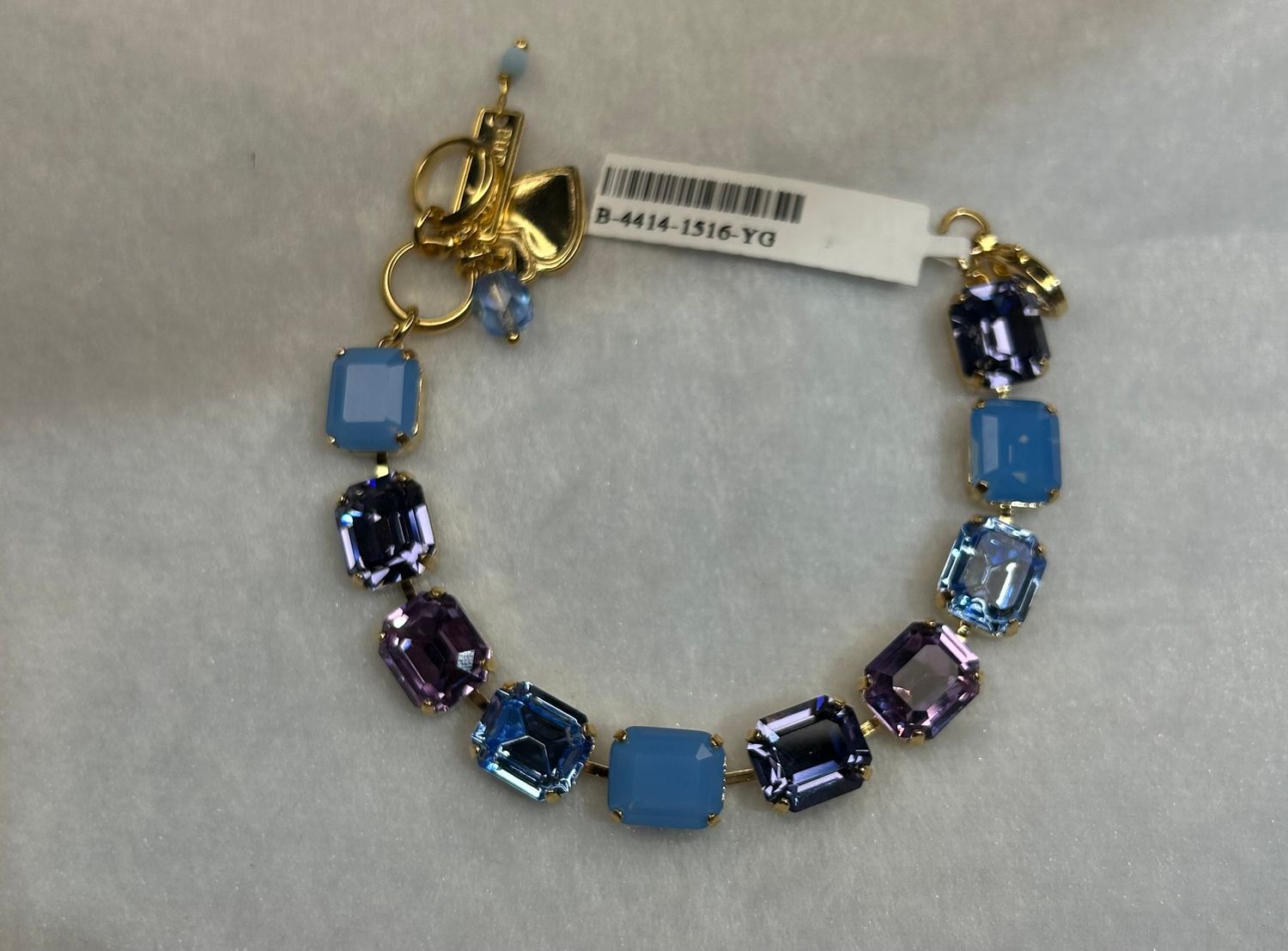 Mariana “Lavender Fields” Fancy Emerald Bracelet YG