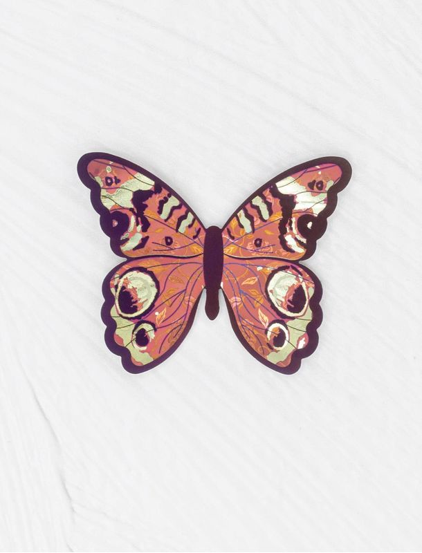 Mariposa Butterfly Brooch Living Coral
