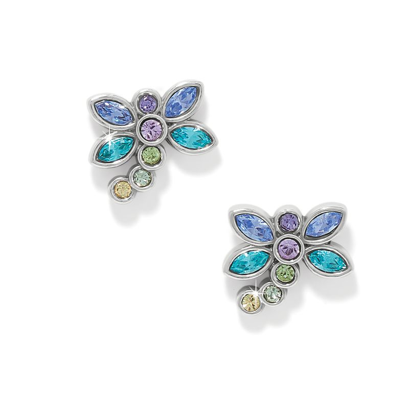 Enchanting Gem Dragonfly Post Earring