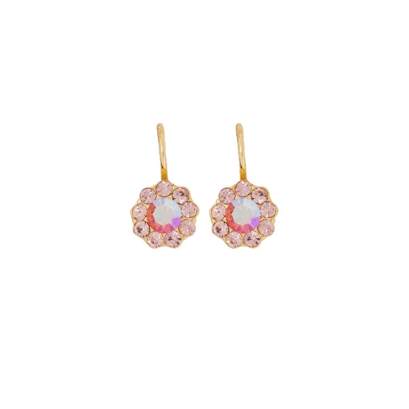 Mariana Medium Flower Earrings in "Flamingo"