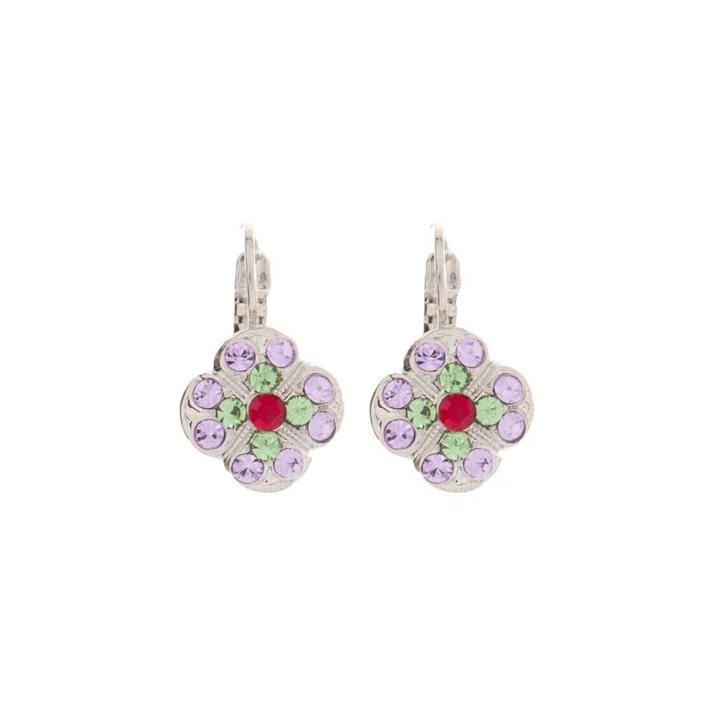 Large Clover Leverback Earrings in "Polka-Dot Bikini"