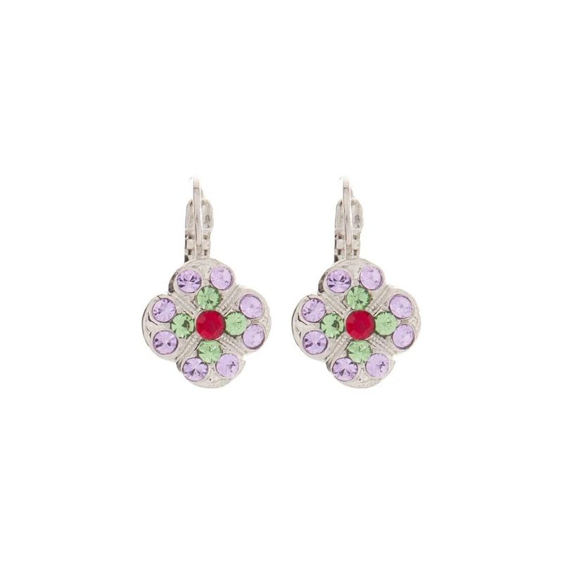 Large Clover Leverback Earrings in "Polka-Dot Bikini"