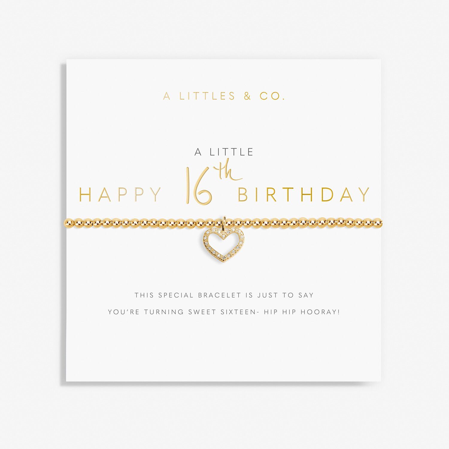 A Little Happy 16th Birthday Bracelet Gold