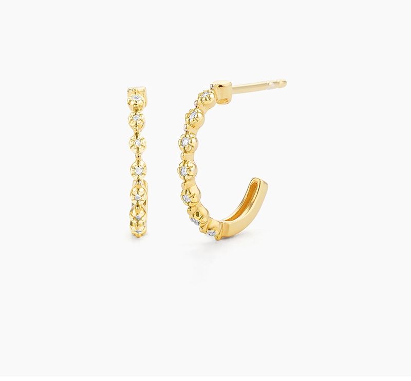 Waterproof Classic Hoop Earrings Gold