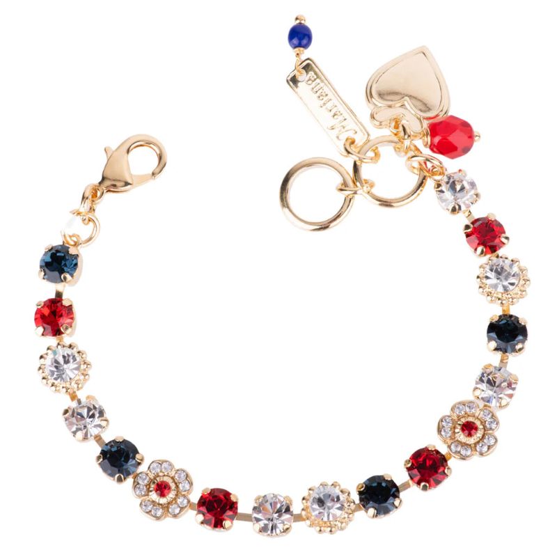 Mariana Small Flower Cluster Bracelet in "Americana" YG