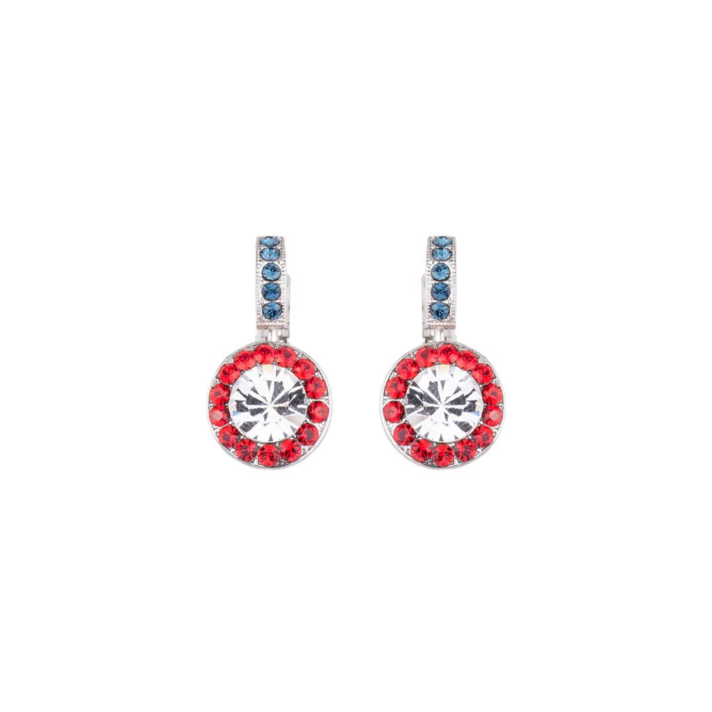 Mariana Large Embellished Halo Earrings in "Americana"
